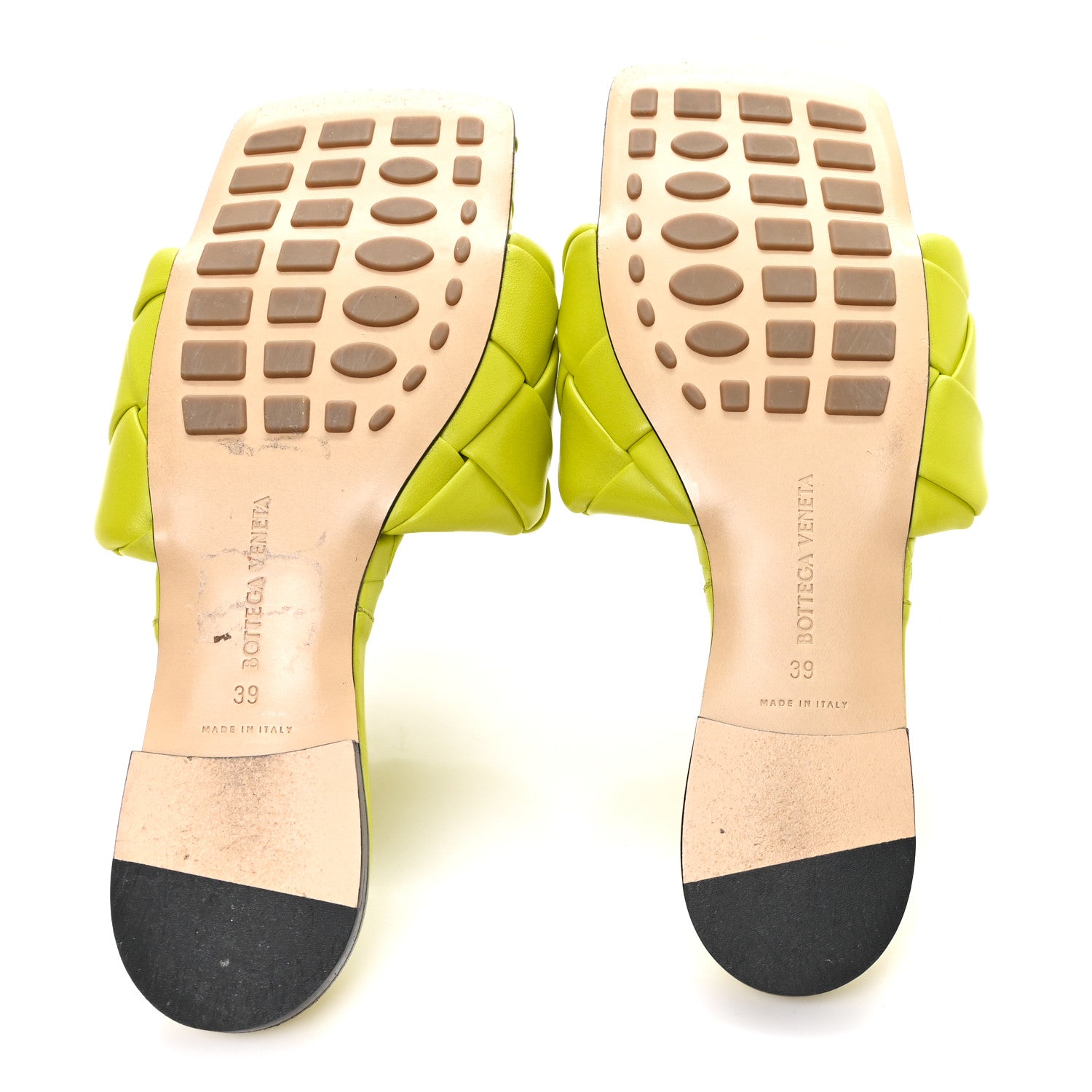 Bottega Veneta Nappa Maxi Intrecciato Lido Flat Sandals 39 Kiwi 6 of 8