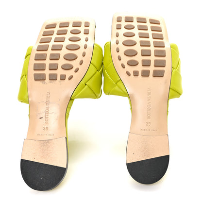 Bottega Veneta Nappa Maxi Intrecciato Lido Flat Sandals 39 Kiwi 6 of 8