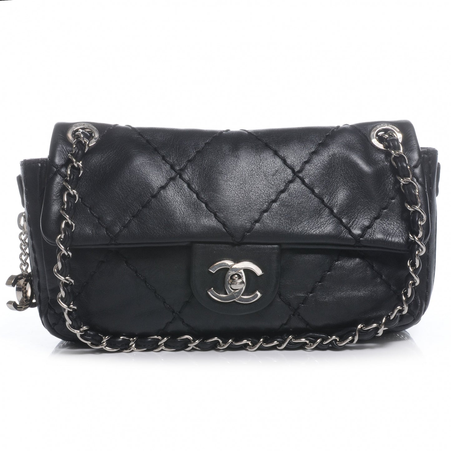 Calfskin Expandable Flap Black