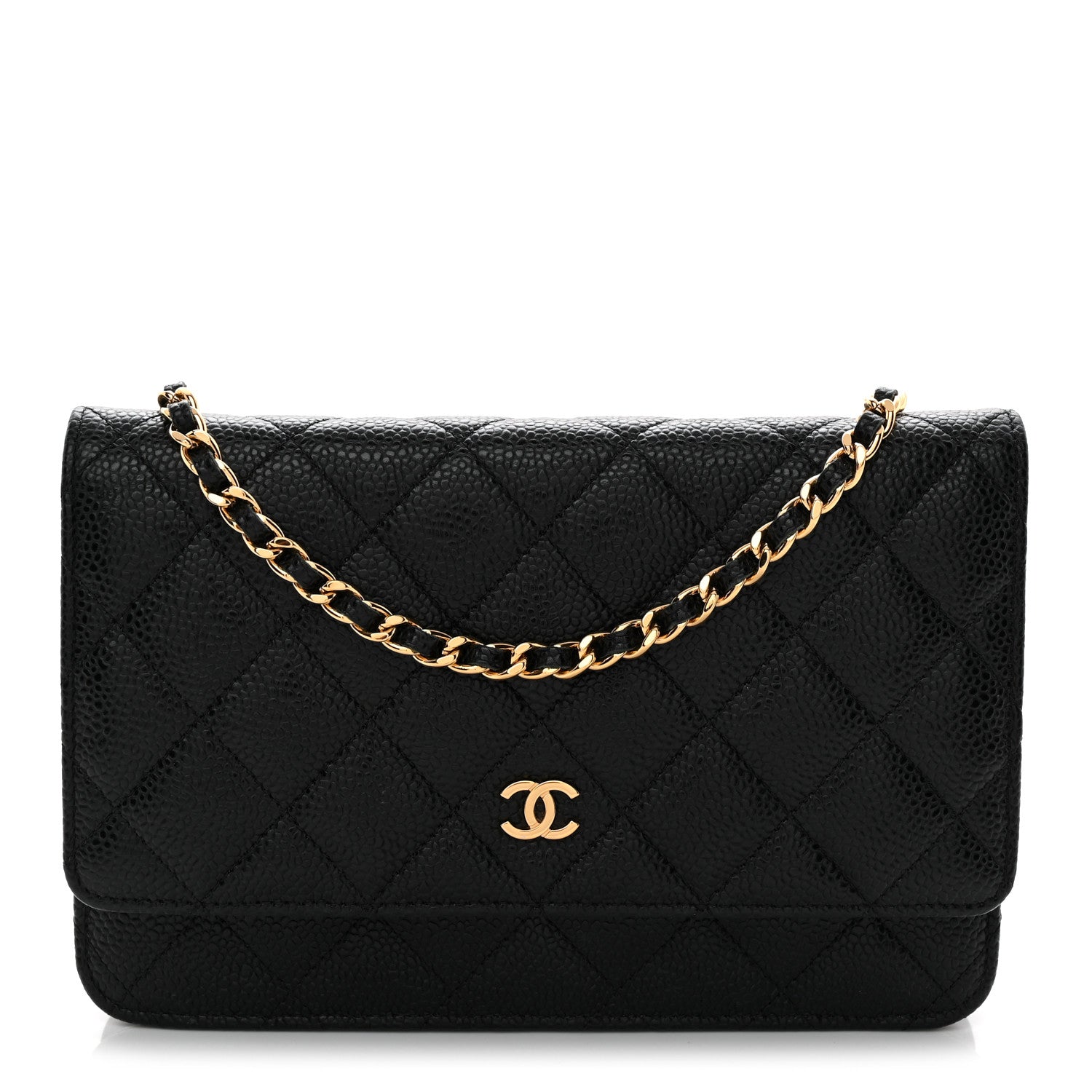 Chanel Caviar Quilted Wallet On Chain WOC Black 1 of 12