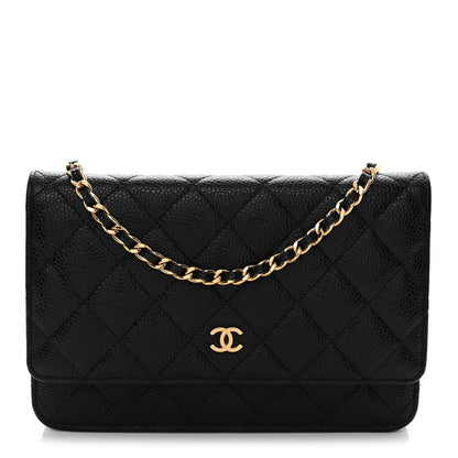 Chanel Caviar Quilted Wallet On Chain WOC Black 1 of 12