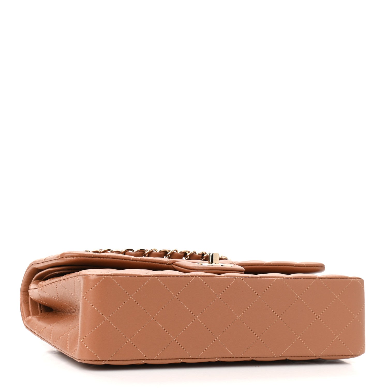 Chanel Lambskin Quilted Medium Double Flap Brown 4 of 12