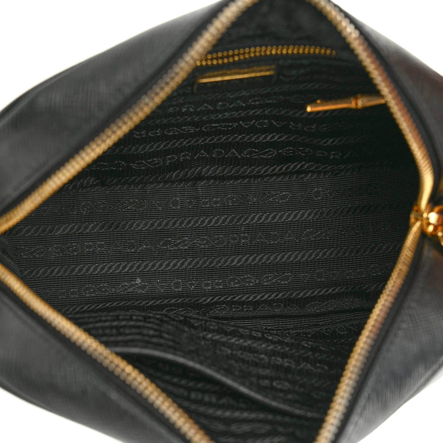 Saffiano Mini Camera Crossbody Bag Black