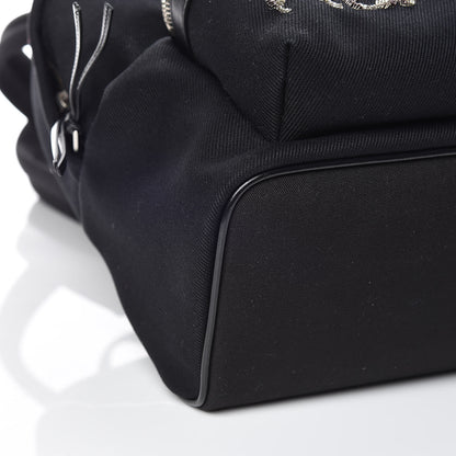 Saint Laurent Canvas Signature Heaven Embroidered Mini City Backpack Black 5 of 9