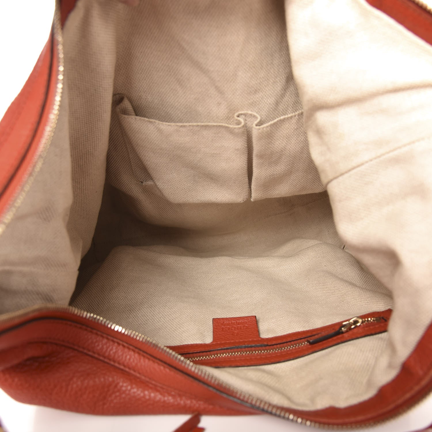 Gucci Pebbled Calfskin Medium Soho Chain Hobo Sun Orange 5 of 11