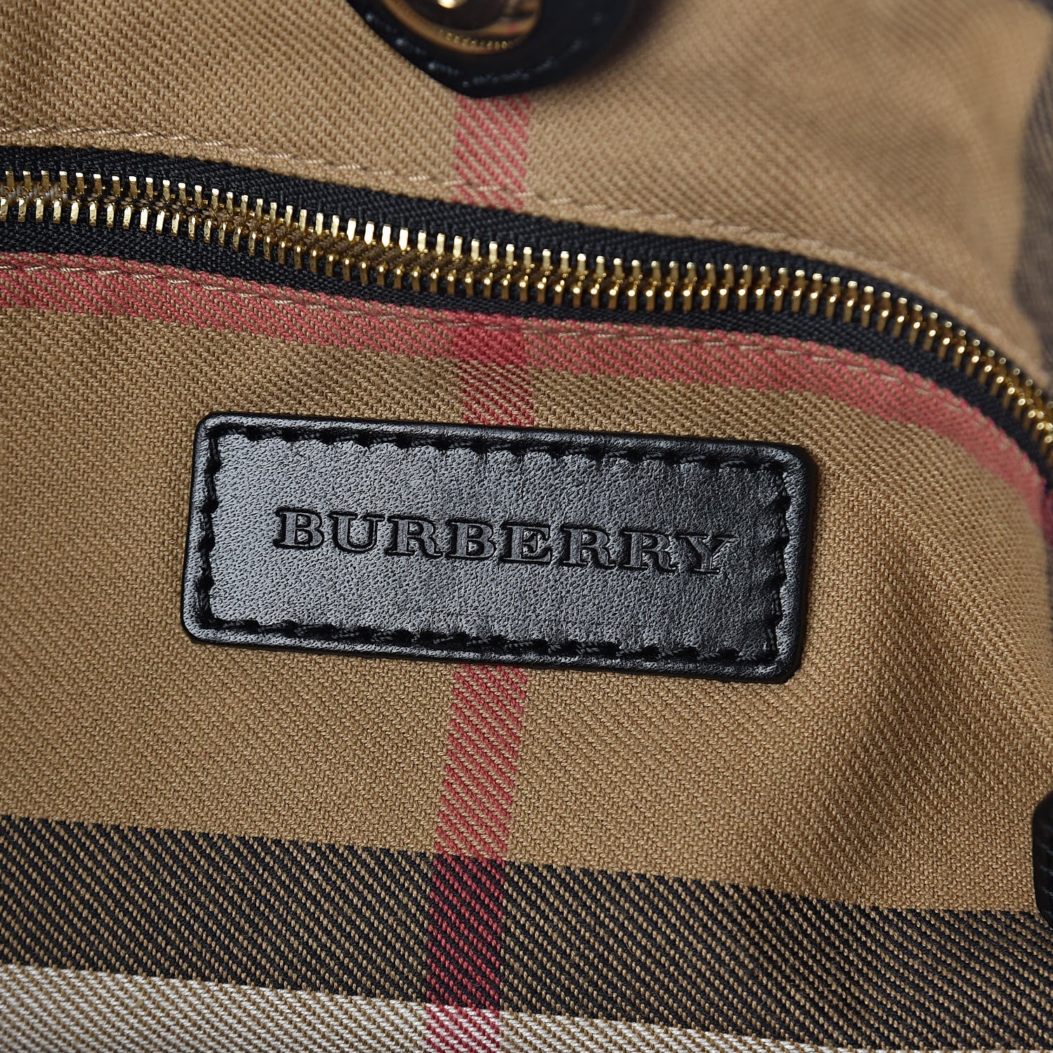 Burberry Lambskin Medium East West Tote Black 6 of 9