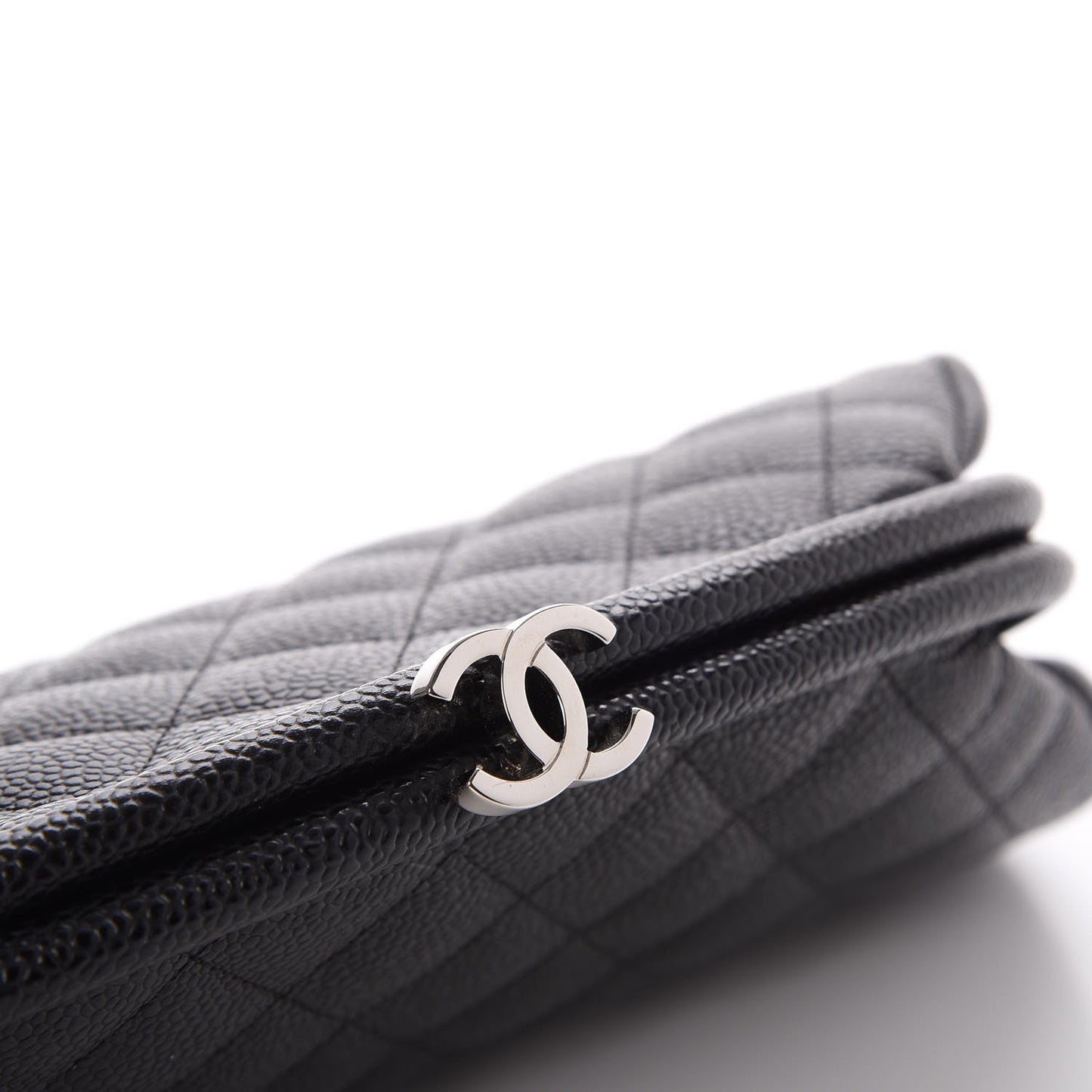 Caviar Quilted Timeless Clutch Black