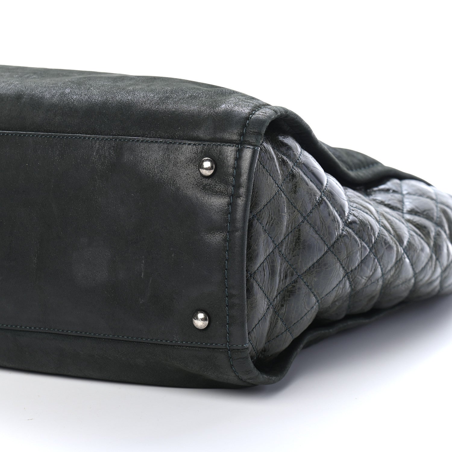Chanel Iridescent Calfskin In the Mix Tote Dark Green 9 of 10