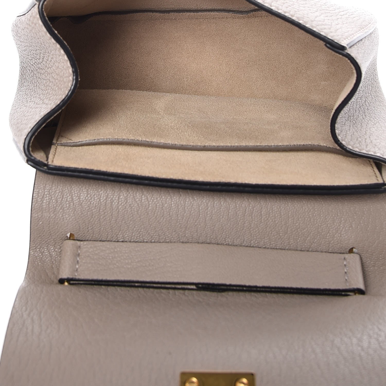 Chloe Grained Lambskin Mini Drew Shoulder Bag Motty Grey 6 of 9
