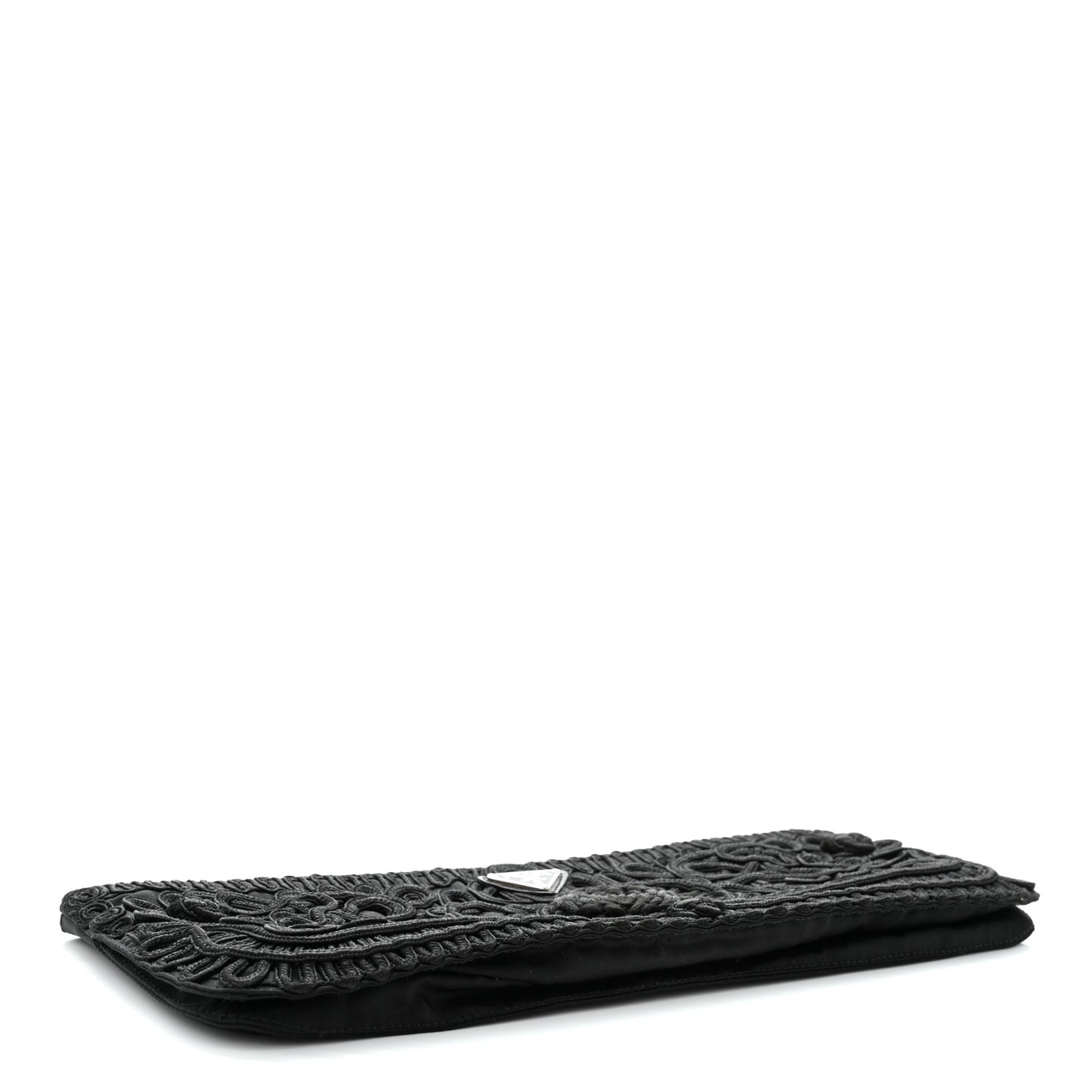 Passamaneria Embroidered Clutch Black