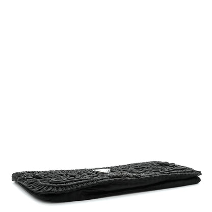 Prada Passamaneria Embroidered Clutch Black 4 of 7