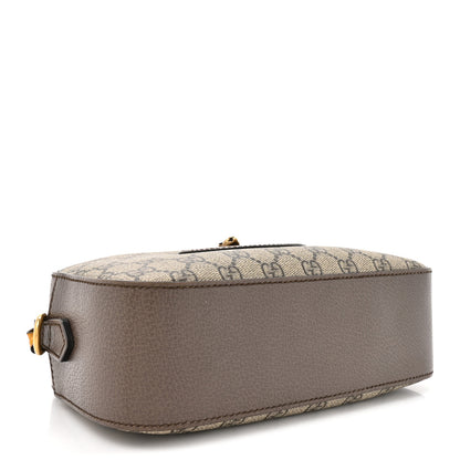 Gucci GG Supreme Monogram Web Neo Vintage Shoulder Bag Beige New Acero Crop 4 of 11