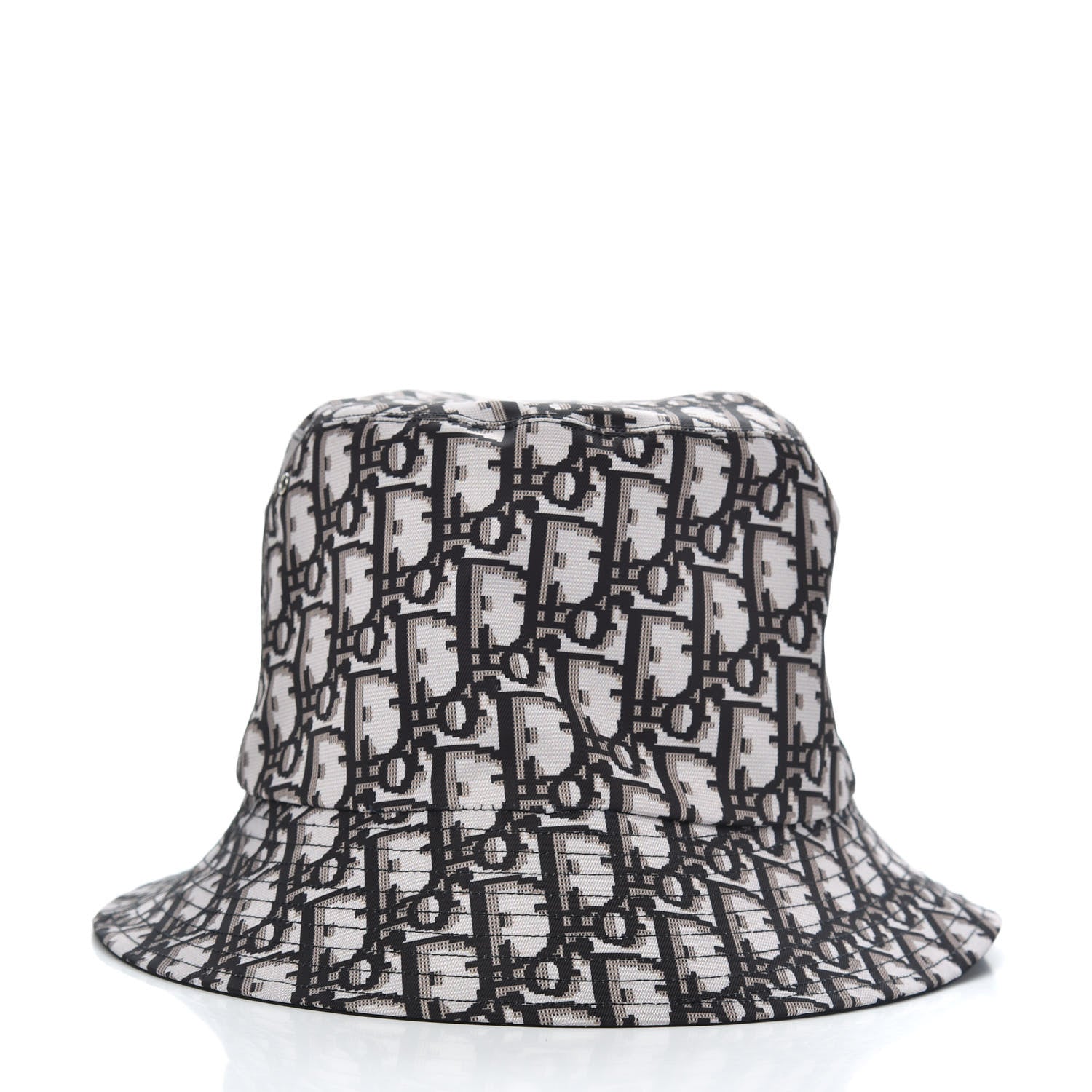 Christian Dior Polyester Cotton Oblique Teddy-D Brim Bucket Hat 58 Black 5 of 7