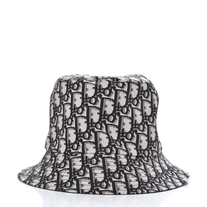 Christian Dior Polyester Cotton Oblique Teddy-D Brim Bucket Hat 58 Black 5 of 7