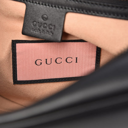 Gucci Calfskin Matelasse GucciGhost Medium GG Marmont Chain Shoulder Bag Black New Acquamarine 9 of 13