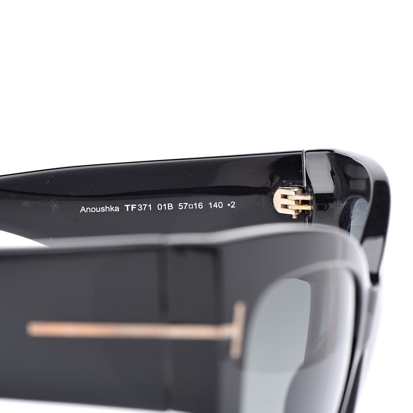 Acetate Anoushka Cat Eye Sunglasses TF371 Black