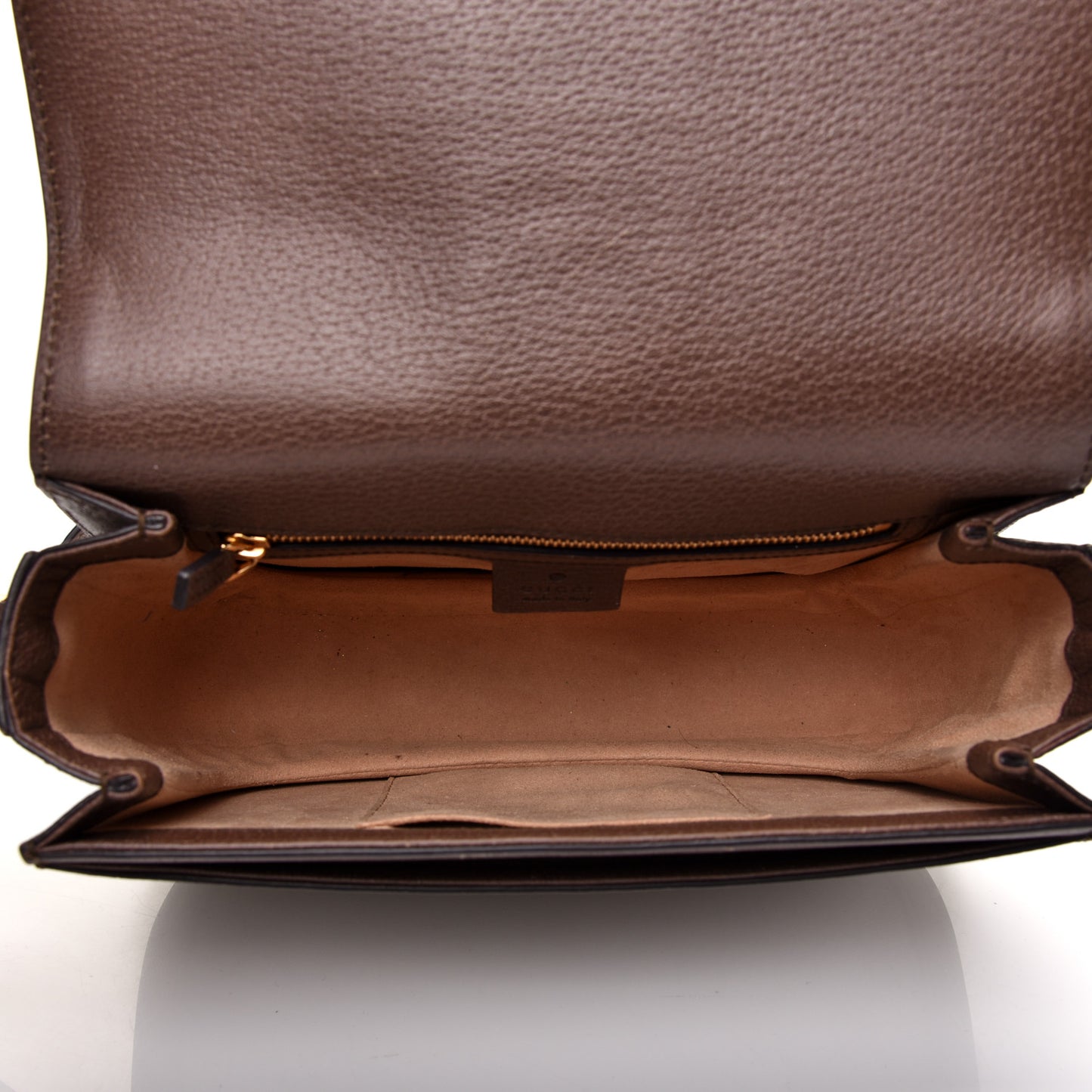 GG Supreme Monogram Web Small Ophidia Flap Messenger Bag Brown