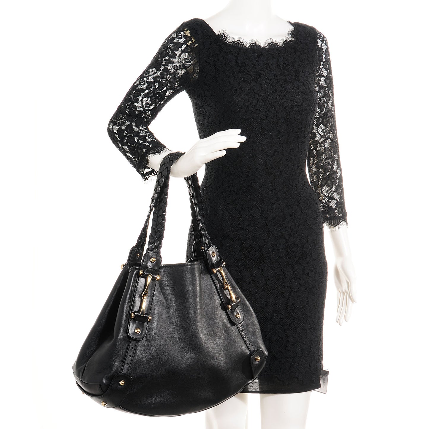 Leather Medium Pelham Shoulder Bag Black