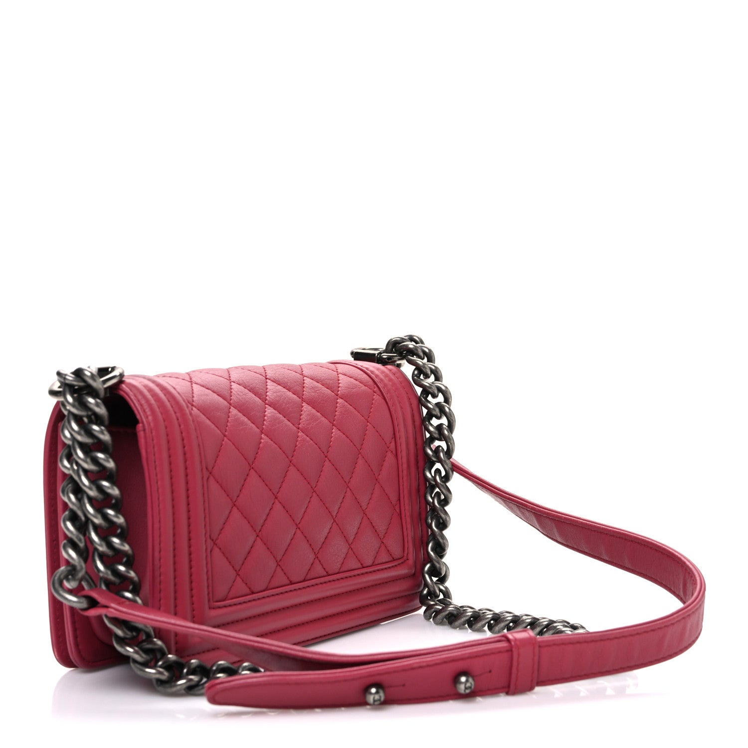 Chanel Calfskin Quilted Small Boy Flap Dark Pink 3 of 10