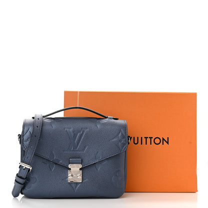 Louis Vuitton Metallic Empreinte Monogram Giant Pochette Metis Navy Nacre 10 of 10