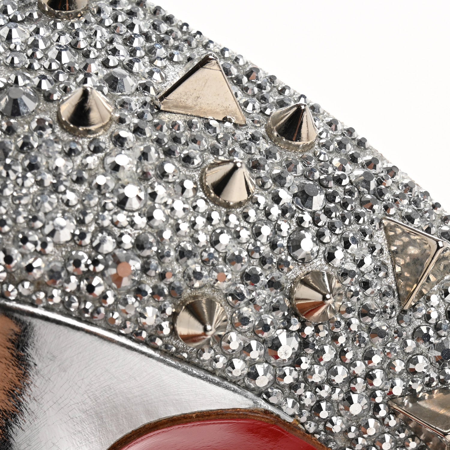 Christian Louboutin Potpourri Strass Pigalli 120 Pumps 36 Silver 10 of 12