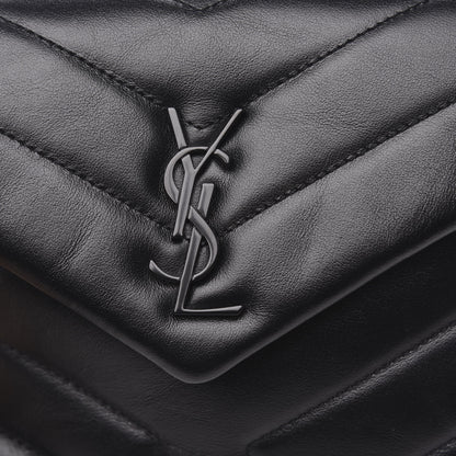 Saint Laurent Calfskin Y Quilted Monogram Toy Loulou Crossbody Bag Black 10 of 10