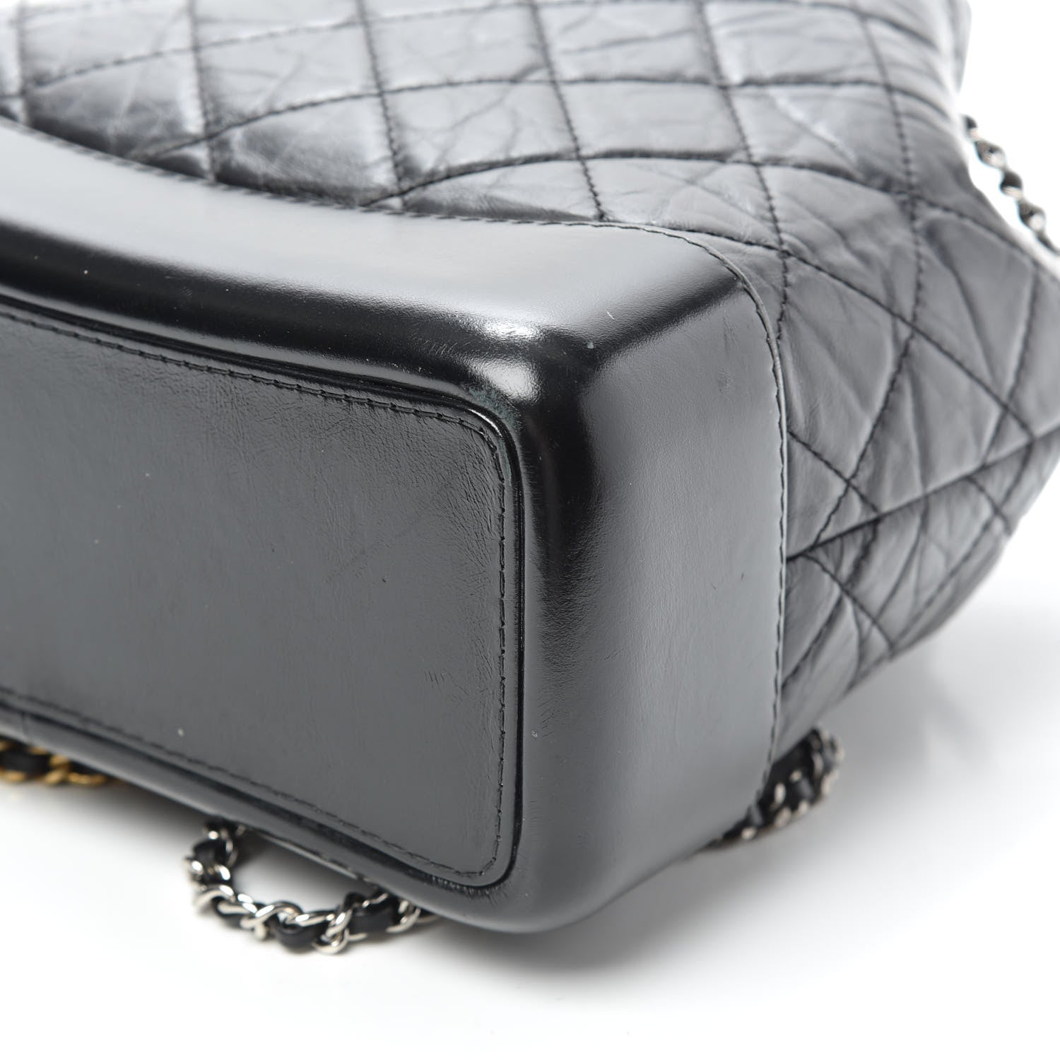 Chanel Aged Calfskin Quilted Small Gabrielle Backpack Black 9 of 9