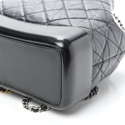 Chanel Aged Calfskin Quilted Small Gabrielle Backpack Black 9 of 9