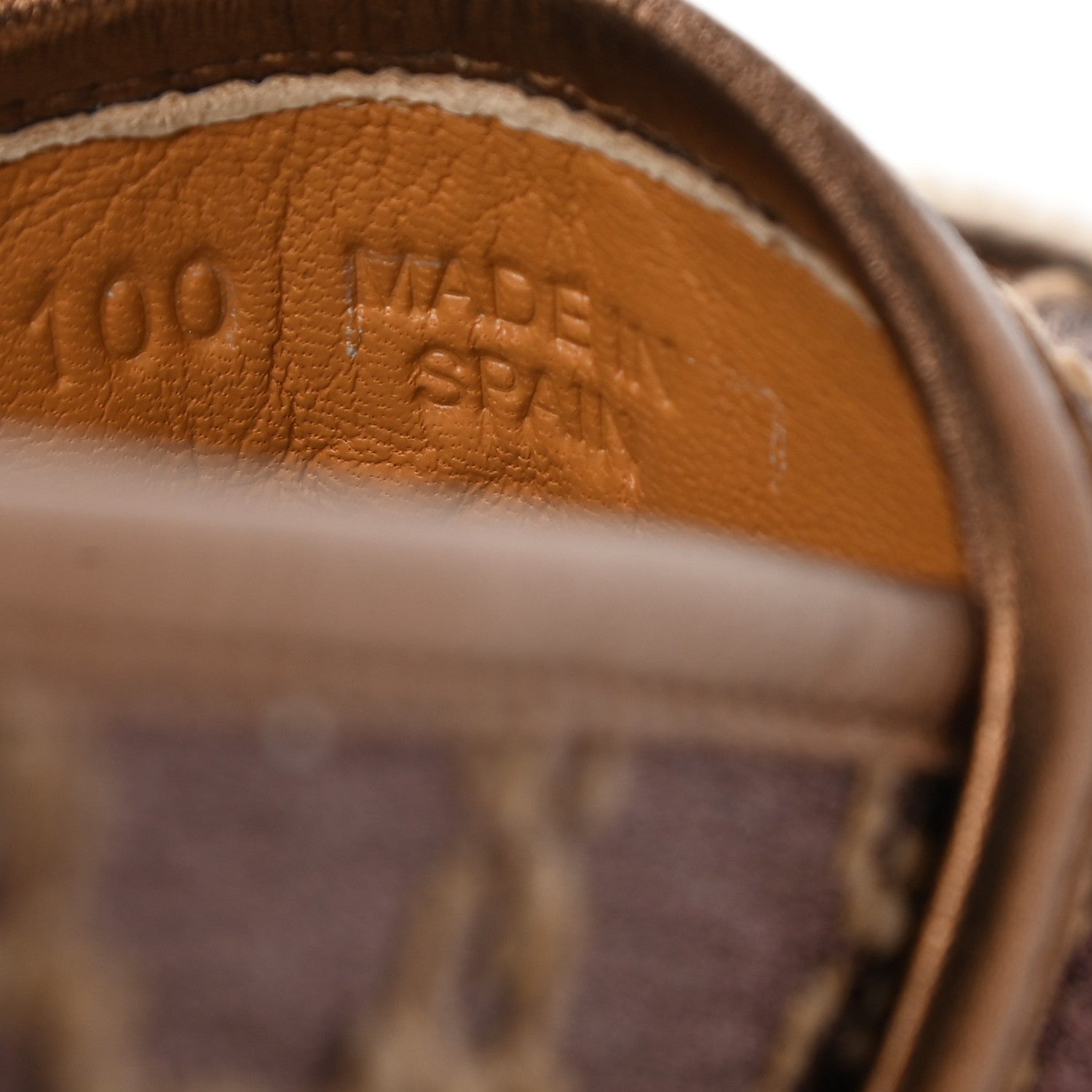 Gucci Lame Nappa GG Monogram Espadrilles 36 Brown Beige Light Bronze 10 of 11