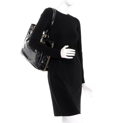 Prada Vernice Naplak Zipper Tote Black 2 of 8