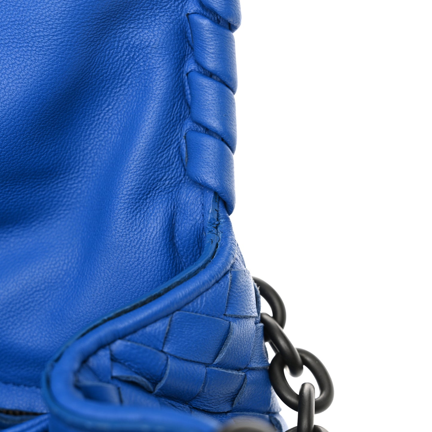 Nappa Intrecciato Large Olimpia Bag Blue