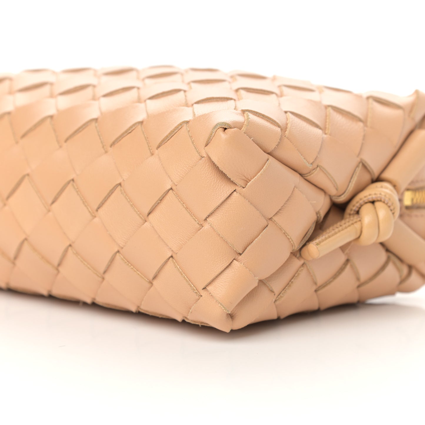 Nappa Calfskin Intrecciato Mini Looping Crossbody Almond