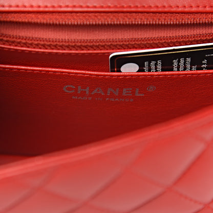 Chanel Lambskin Quilted Mini Square Flap Red 6 of 12