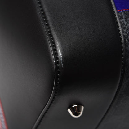 Gucci Soft GG Supreme Monogram Appia Calfskin Web Night Courrier Medium Carry On Duffle Black Grey 11 of 13