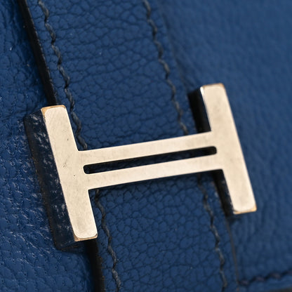 Hermes Chevre Mysore Bearn Gusset Wallet Bleu Agate 9 of 10