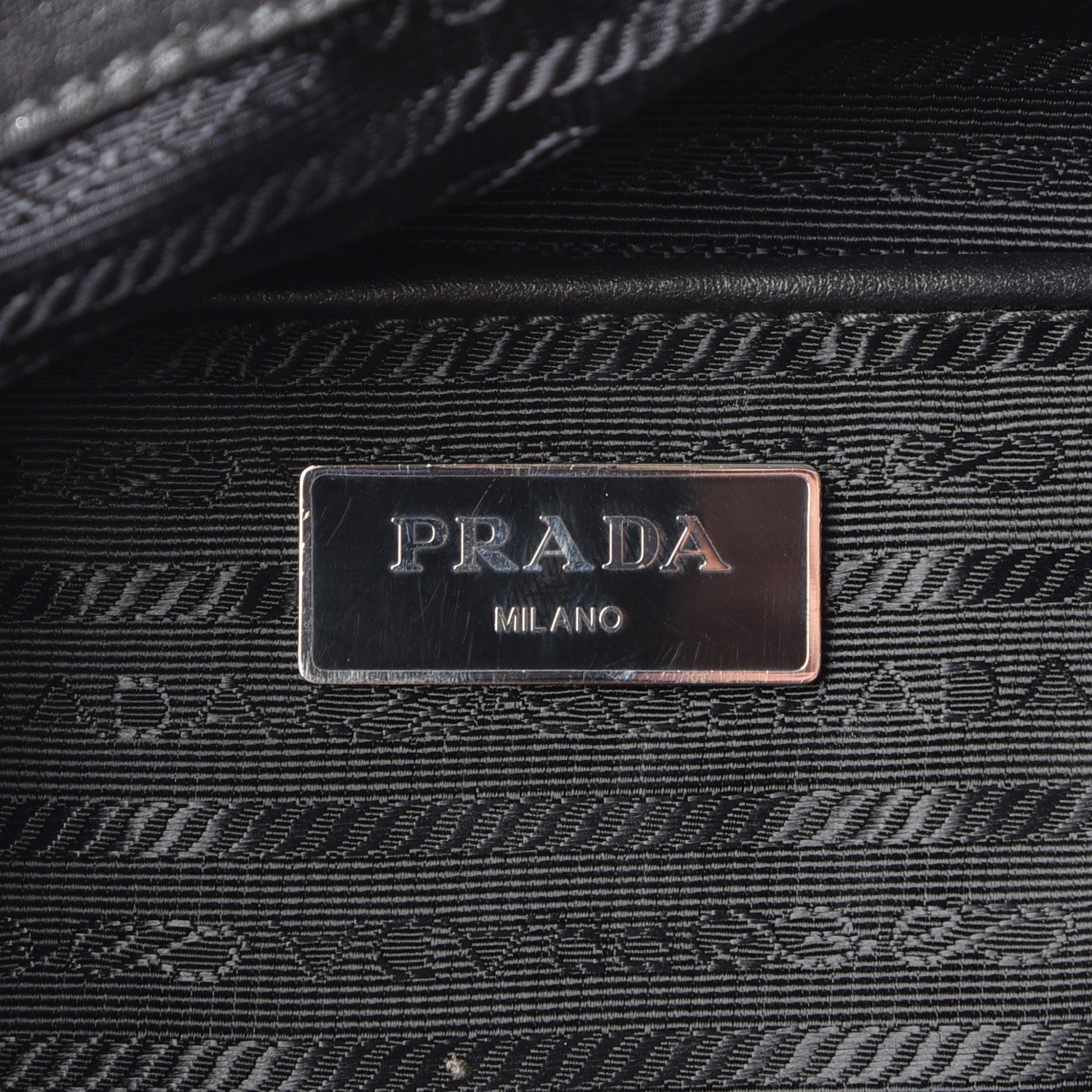 Prada Soft Calfskin Cinch Backpack Black 6 of 9