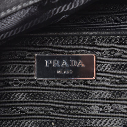 Prada Soft Calfskin Cinch Backpack Black 6 of 9