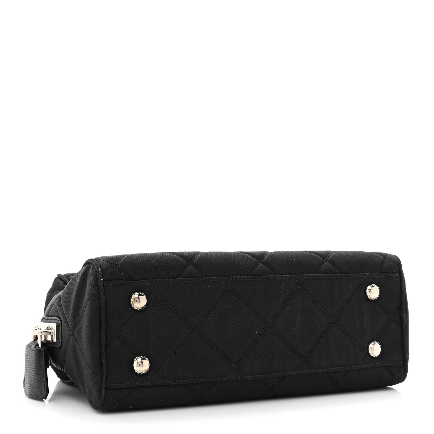 Prada Nylon Tessuto Impuntu Quilted Shoulder Bag Black 4 of 12