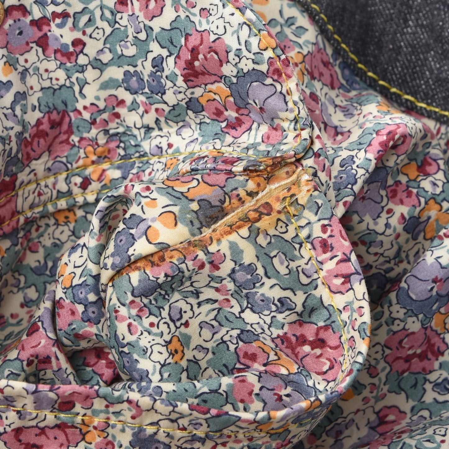 Denim Patchwork Cabby Tote Grey