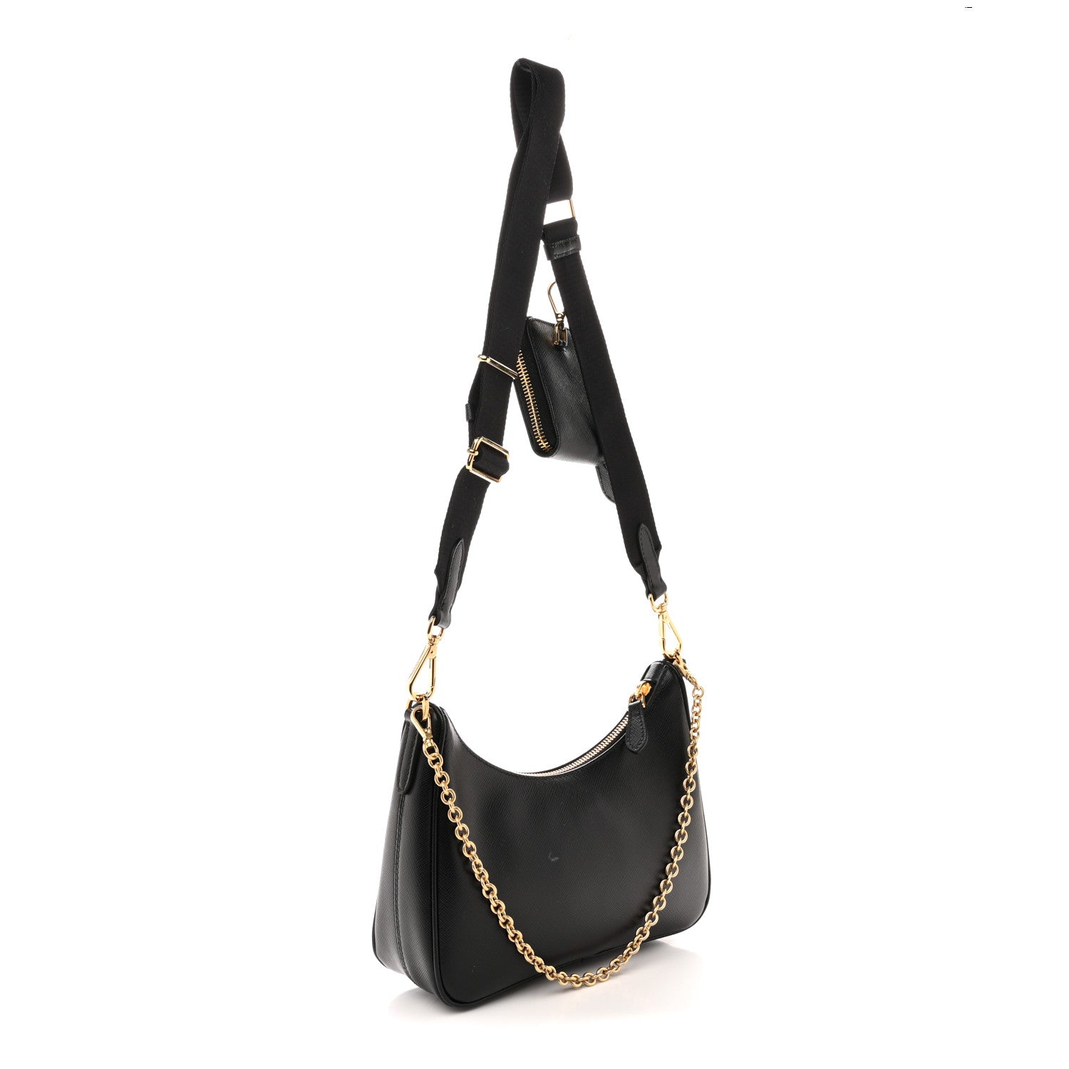 Prada Saffiano Lux Re-Edition 2005 Shoulder Bag Black 3 of 11