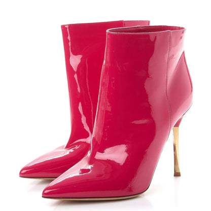 Valentino Garavani Patent Twist Heel 105mm Ankle Boots 38.5 Bouganville 3 of 10