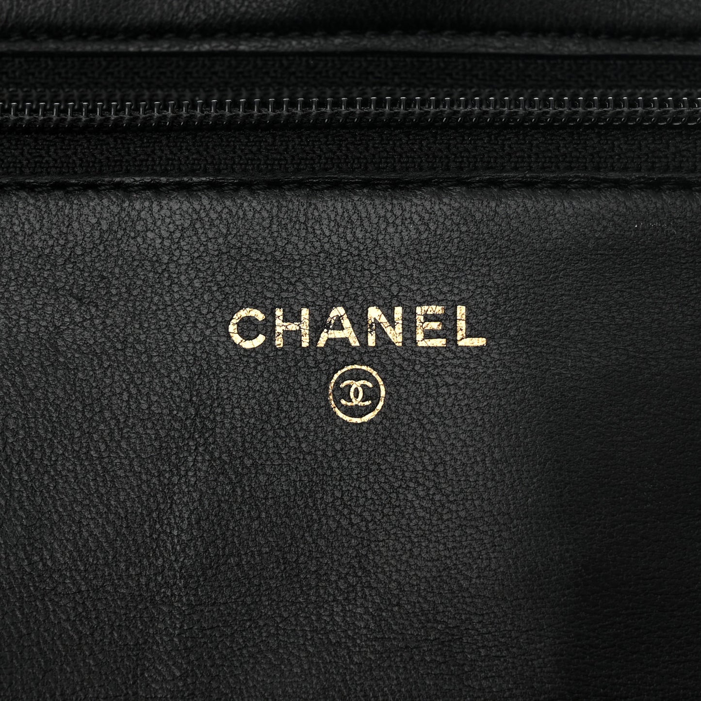 Lambskin Quilted Wallet On Chain WOC Black