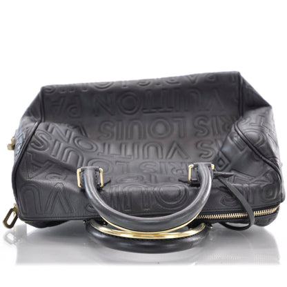 Louis Vuitton Calfskin Embossed Speedy Cube 30 Black 5 of 9