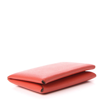 Hermes Epsom Calvi Card Case Rose Jaipur 4 of 6