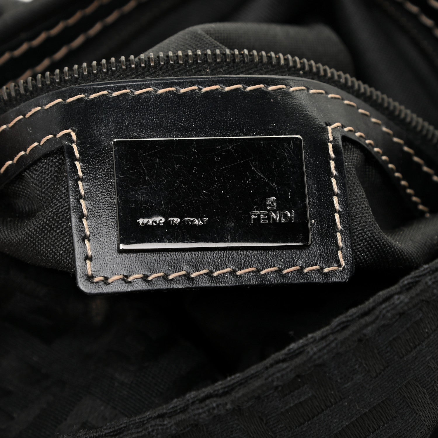 Fendi Zucchino Baguette Black 10 of 22
