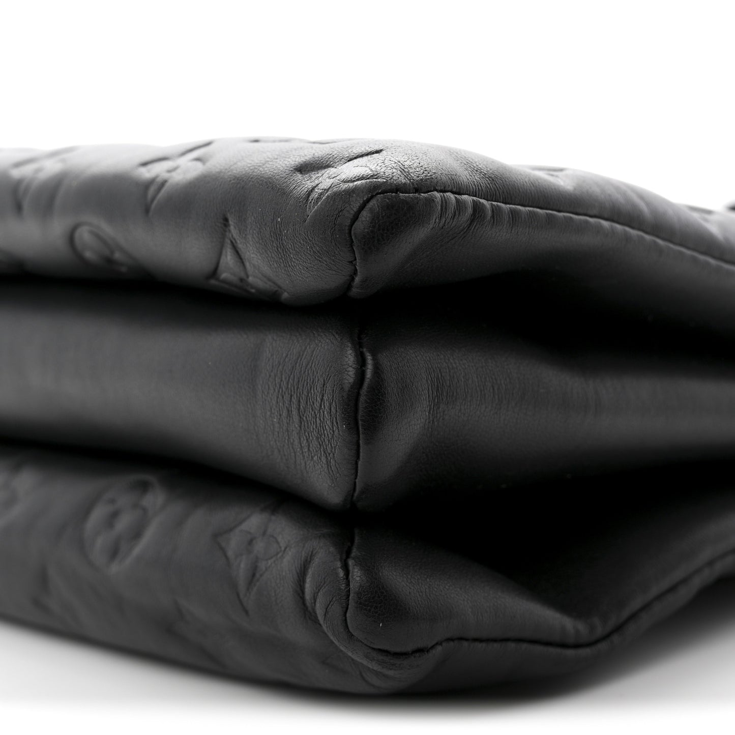 Lambskin Embossed Monogram Coussin MM Black