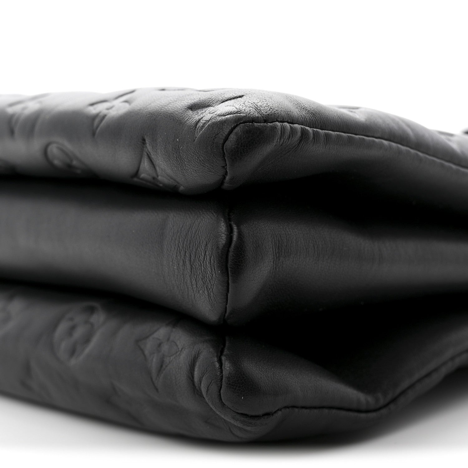 Louis Vuitton Lambskin Embossed Monogram Coussin MM Black 10 of 12