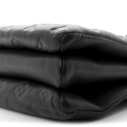 Louis Vuitton Lambskin Embossed Monogram Coussin MM Black 10 of 12