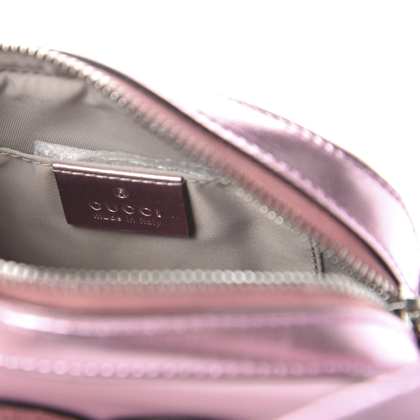 Metallic Calfskin Children's Glitter Heart Messenger Bag Pink