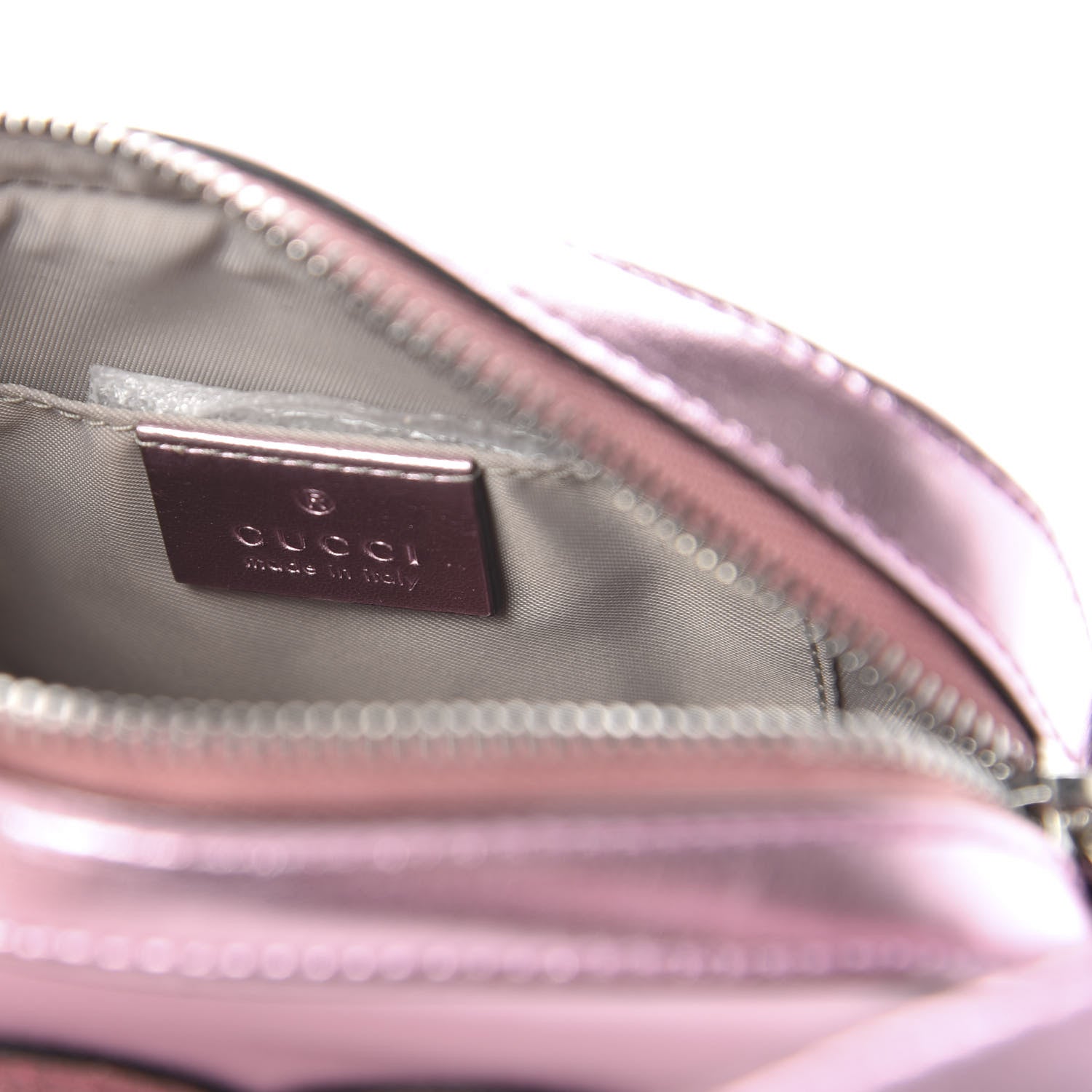 Gucci Metallic Calfskin Children's Glitter Heart Messenger Bag Pink 8 of 11